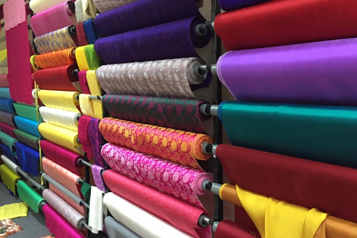 Colorful silk sheets