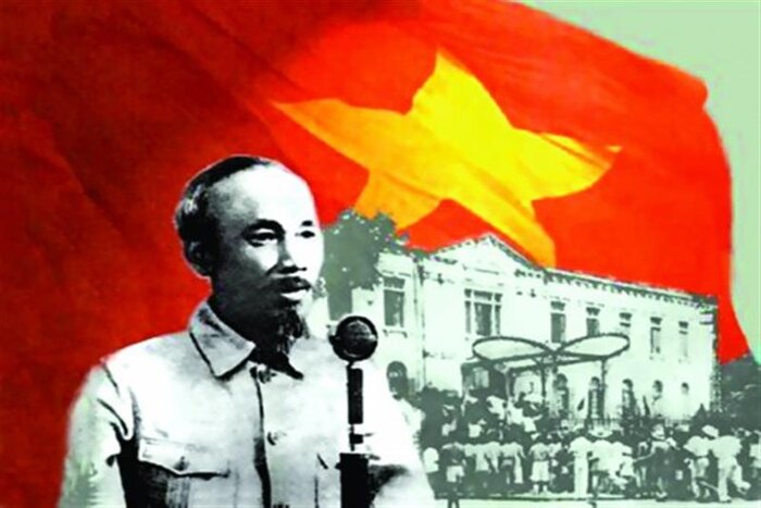 Vietnamese flag on national independence day