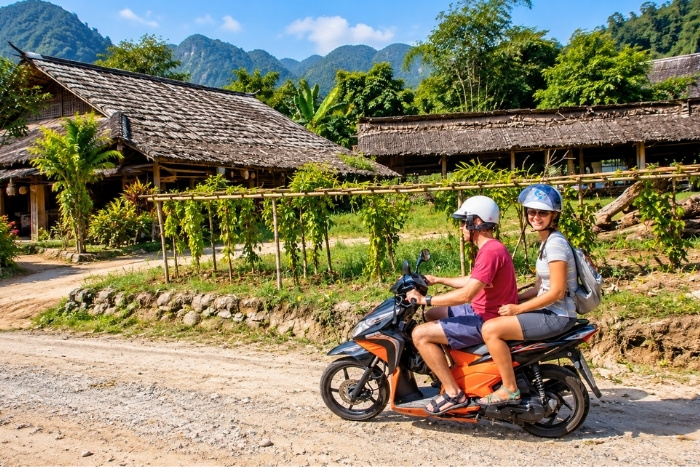 Explore Thailand by scooter: Stay alert on the road