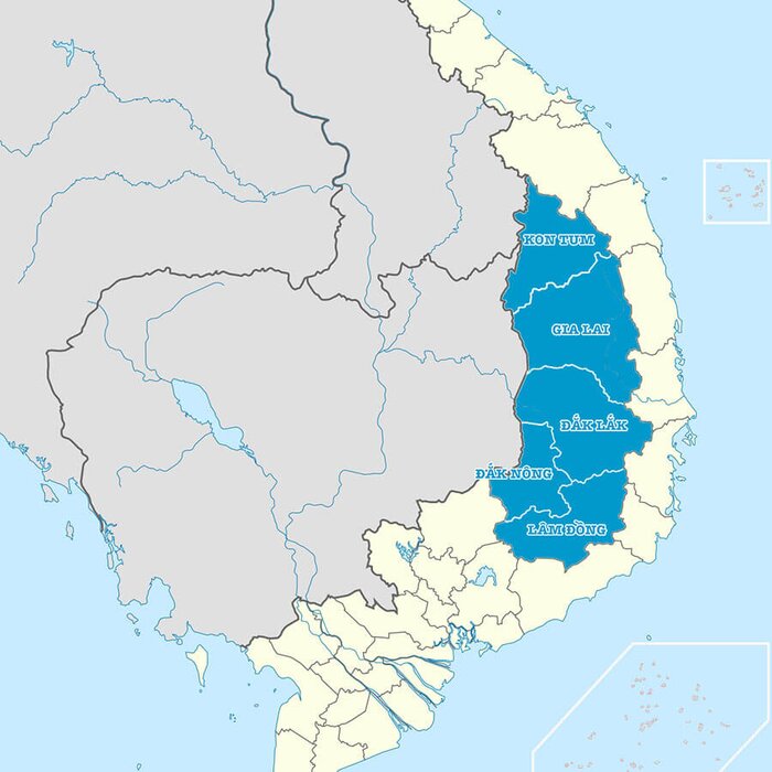 The Central Highlands map 
