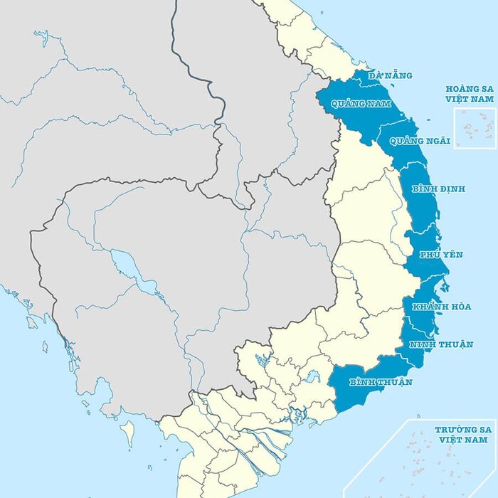 South Central coast map 