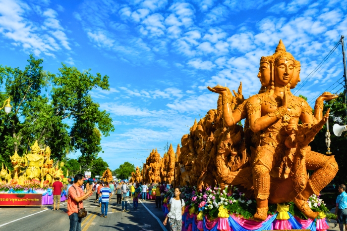 Experience the excitement of the Ubon Ratchathani Candle Festival