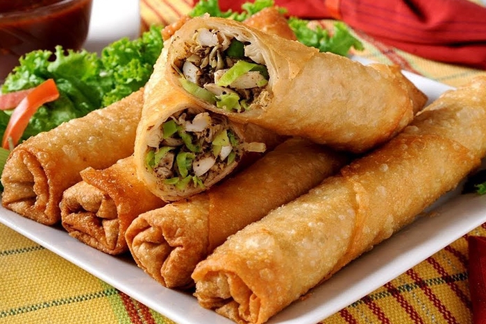 Fried spring rolls on Tet holiday
