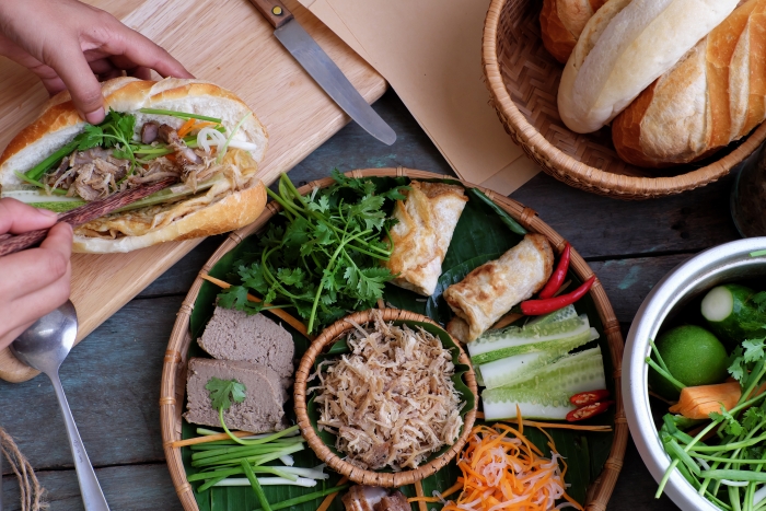 Ingredients for making Vietnamese bread are very diverse